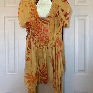 Yellow and golden off shoulder